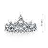 Solid 925 Sterling Silver Ring Crown Shape Created Diamond for Lady Trendy Stylish XFR8275
