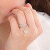 Solid 925 Sterling Silver Band Ring Dangle Purse Sparkling CZ for Lady Trendy Stylish - diamondiiz.com