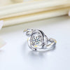 Dancing Stone Woven Solid 925 Sterling Silver Ring 2017 New Style XFR8284