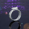 Solid 925 Sterling Silver Ring Set 3-Pcs Heart Love Jewelry New Design XFR8299