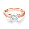 Moissanite Diamond Ring 14K Rose Gold 1 Carat Wedding Engagement - diamondiiz.com