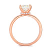 1 Carat Moissanite Diamond Wedding Engagement Ring 14K Rose Gold - diamondiiz.com