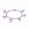 Baby Kids Girl Gift Children Dangle Pink Butterfly Bracelet 925 Sterling Silver - diamondiiz.com