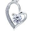 Wedding Heart Pendant Necklace 925 Sterling Silver - diamondiiz.com