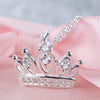 Kids Girl Crown Pendant Necklace 925 Sterling Silver - diamondiiz.com