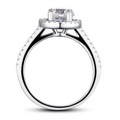 1.25 Carat Round Cut Created Diamond 925 Sterling Silver Wedding Engagement Ring XFR8003