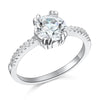 2 Carat Created Diamond Engagement Sterling 925 Silver Ring XFR8023