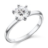 1 Carat Created Diamond Engagement Sterling 925 Silver Ring XFR8027