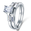 2-Pcs Wedding Band Engagement Ring Set XFR8029