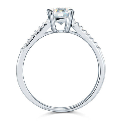 Created Diamond Sterling 925 Silver Engagement Ring XFR8030