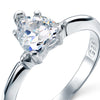 1.5 Carat Heart Cut Created Diamond Engagement Sterling 925 Silver Ring XFR8034