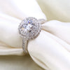 1 Carat Round Cut Created Diamond Wedding Engagement Sterling 925 Silver Ring XFR8035