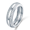 Women Solid Sterling 925 Silver Wedding Band Ring Jewelry - diamondiiz.com