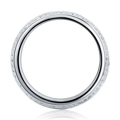 Princess Solid Sterling 925 Silver Wedding / Bridal Ring Band Jewelry - diamondiiz.com