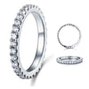 Eternity Solid 925 Sterling Silver Wedding Band Stacking Ring Jewelry - diamondiiz.com