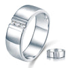 Round Cut Men's Wedding Band Ring Solid 925 Sterling Silver Jewelry - diamondiiz.com