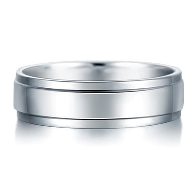 Men's Solid Sterling Solid 925 Silver Wedding Band Ring Jewelry - diamondiiz.com