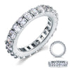 Oval Cut Eternity Solid 925 Sterling Silver Wedding Ring Jewelry - diamondiiz.com