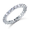 Solid 925 Sterling Silver Wedding Band Eternity Stacking Ring Jewelry Round Cut - diamondiiz.com