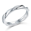 Round Cut Solid 925 Sterling Silver Twist Ring Wedding Jewelry - diamondiiz.com