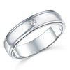 Round Cut Men's Wedding Band Solid Sterling 925 Silver Ring - diamondiiz.com