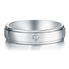 Round Cut Men's Wedding Band Solid Sterling 925 Silver Ring - diamondiiz.com