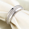 Men's Wedding Band Solid Sterling 925 Silver Created Diamond Ring XFR8068