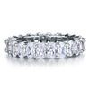 Oval Cut Eternity Solid Sterling 925 Silver Wedding Ring Band Jewelry - diamondiiz.com