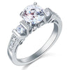 Vintage Style 1.25 Carat Created Diamond Solid 925 Sterling Silver Wedding Engagement Ring XFR8079