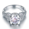 Vintage Victorian Style 2 Carat Created Diamond Solid 925 Sterling Silver Wedding Engagement Ring XFR8088