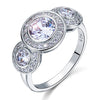 Art Deco 2.5 Carat Created Diamond Solid 925 Sterling Silver Wedding Engagement Ring XFR8089