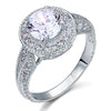 Vintage Style 2 Carat Created Diamond Solid 925 Sterling Silver Wedding Engagement Ring XFR8090