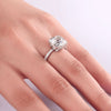 5 Carat Cushion Cut Created Diamond Solid 925 Sterling Silver Wedding Engagement Promise Ring Jewelry XFR8092