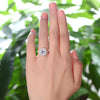 Solid 925 Sterling Silver Bridal Wedding Anniversary Engagement Ring 3 Carat Cushion Cut XFR8138