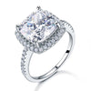 925 Sterling Silver Wedding Engagement Ring 5 Carat Created Diamond XFR8204