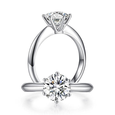 1.5 Carat Moissanite Diamond Solitaire Engagement Ring 925 Sterling Silver MFR8341