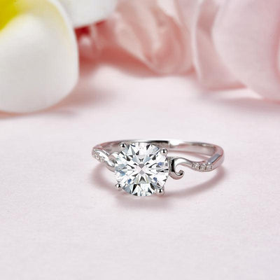 2 Carat Moissanite Diamond (8 mm) Wedding Engagement Ring 925 Sterling Silver MFR8346