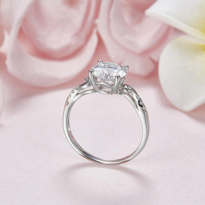 2 Carat Moissanite Diamond (8 mm) Wedding Engagement Ring 925 Sterling Silver MFR8346