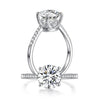 2 Carat Moissanite Diamond (8 mm) Engagement Ring 925 Sterling Silver MFR8347