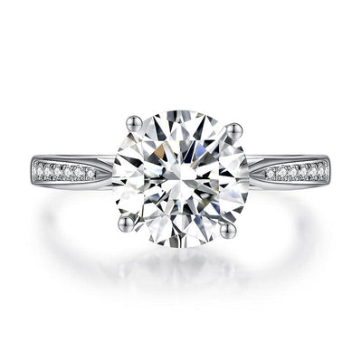 3 Carat Moissanite Diamond (9 mm) Luxury Ring Engagement 925 Sterling Silver MFR8348