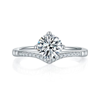 1 Carat Moissanite Diamond  Ring Engagement 925 Sterling Silver MFR8352