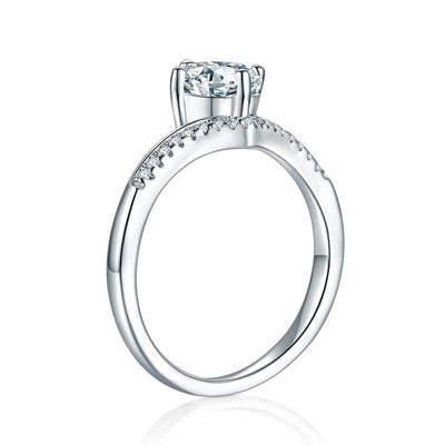 1 Carat Moissanite Diamond  Ring Engagement 925 Sterling Silver MFR8352