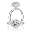 1.5 Carat Moissanite Diamond Ring Halo 925 Sterling Silver MFR8360
