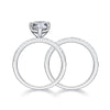 Copy of 2 Carat Pear Cut Moissanite Diamond  Ring Set (1 pcs / 2 pcs) 925 Sterling Silver MFR8367